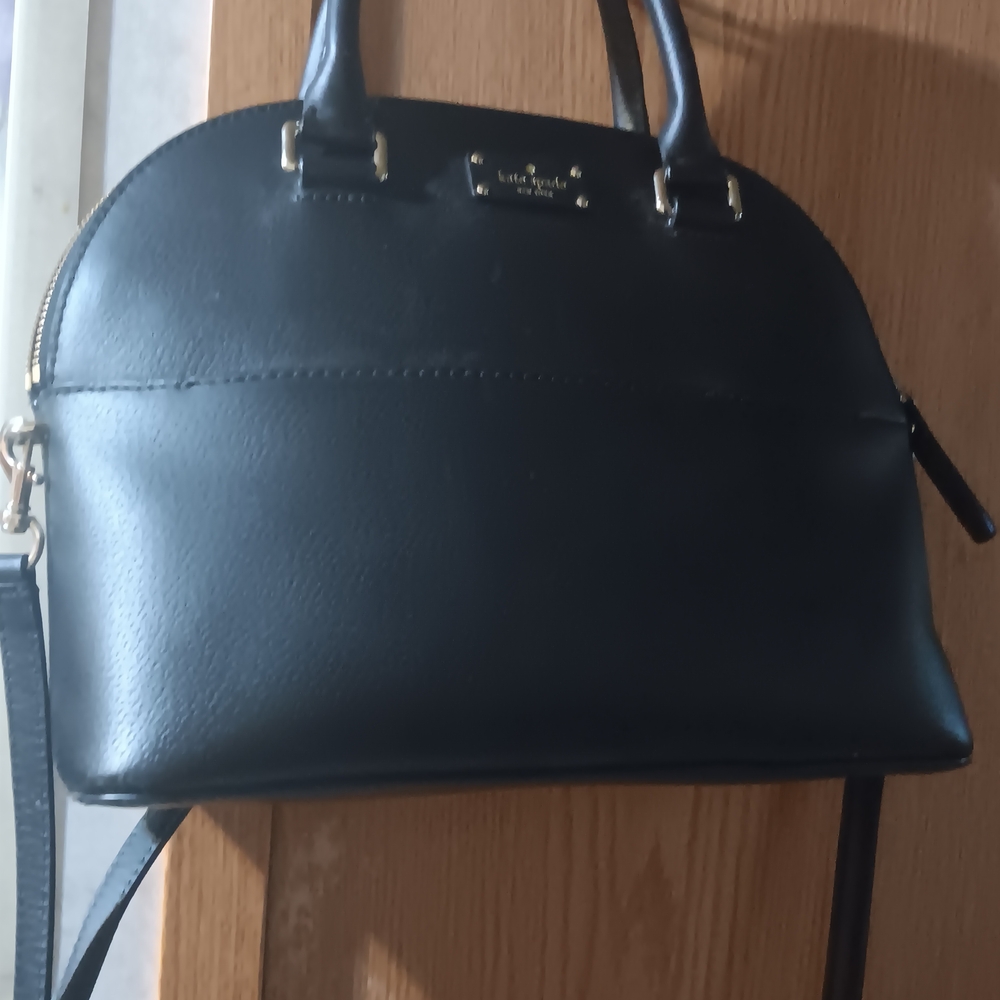 Kate Spade Black Satchel with Polished Finish